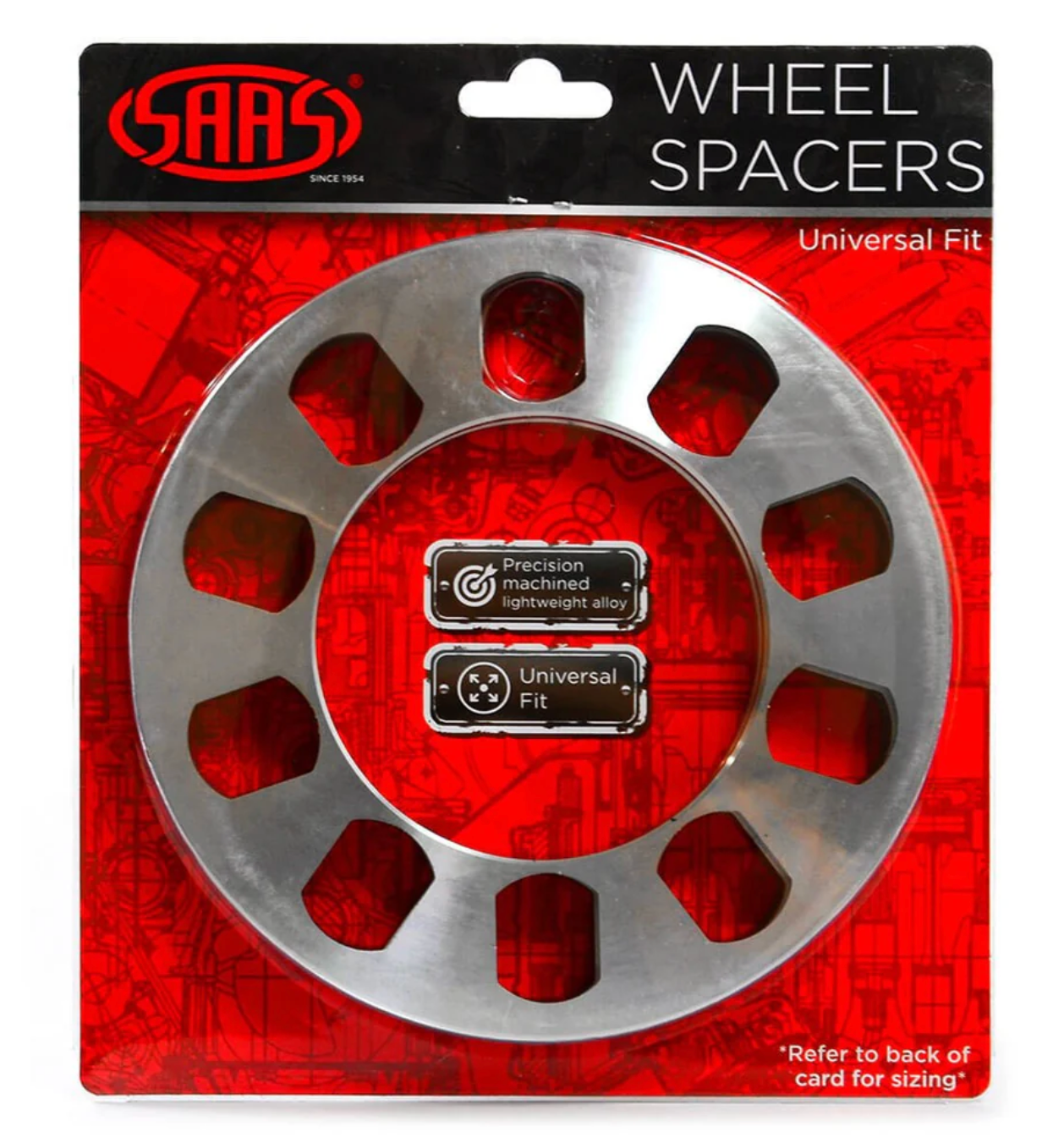SAAS Pair of Universal 5 Stud 5mm Wheel Spacers - WS5005